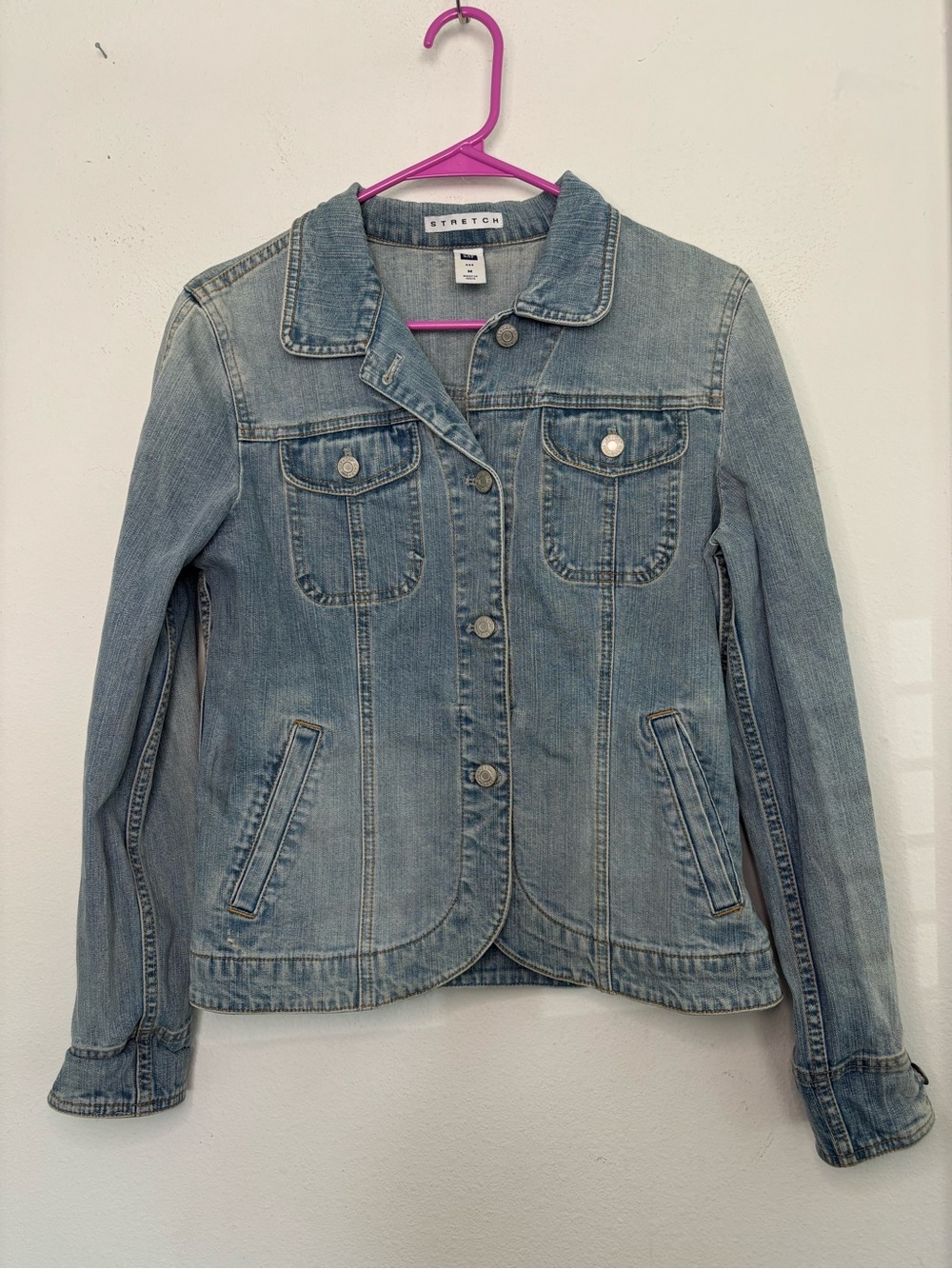 GAP LIGHT WASH VINTAGE STRETCH 90’S JEAN JACKET SZ MEDIUM